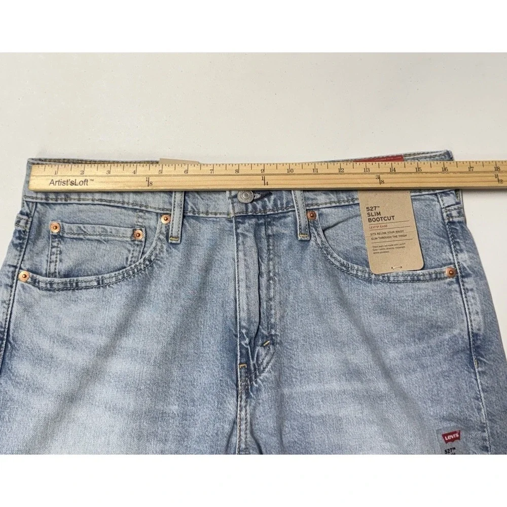 Levi's 527 Slim Bootcut Jeans Men's Tagged 32x32 Light Wash Blue Denim NWT